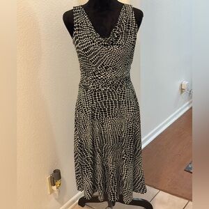 Maggy London Black & White Alligator Print Dress